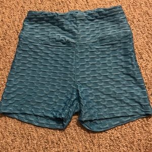 Blue Active Spandex Shorts